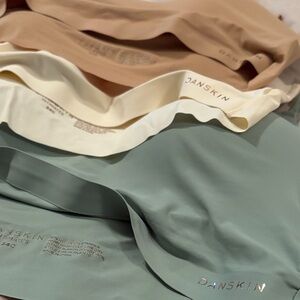 Danskin Bralette Trio in Tan, Cream, and Sage